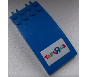 LEGO Voorruit 4 x 8 x 2 Gebogen Scharnier met 'TOYS R US'  Sticker (46413)