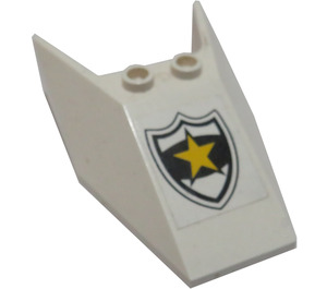 LEGO Windscreen 6 x 4 x 1.3 with Police Star Badge Sticker (6152)