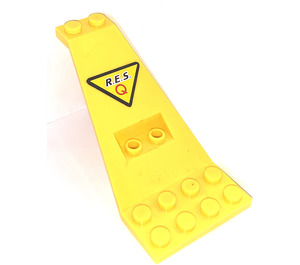LEGO Wing 8 x 4 x 3.3 Up with RES-Q Logo Sticker (30118)