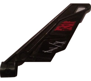 LEGO Wing with Axle Hole with Damage (Left) Sticker (61800)