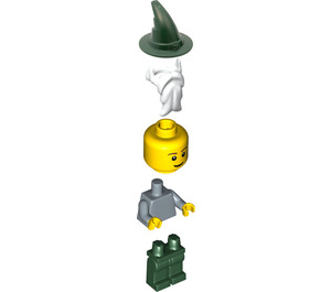 LEGO Wizard with Plain Sand Blue Torso Minifigure