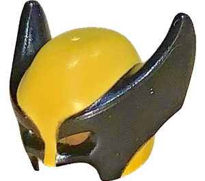 LEGO Wolverine Mask med Svart Pointed Sidor (17117 / 104639)