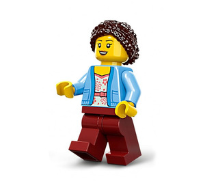 LEGO Woman - Bright Light Blau Cardigan Minifigur