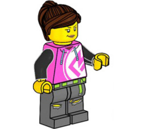 LEGO Woman - Dark Pink Hoodie Minifigure