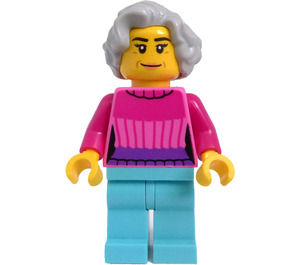 LEGO Woman - Dark Pink Top Minifigure