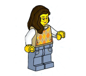 LEGO Woman dans Argyle Sweater Figurine