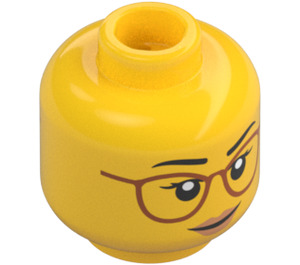 LEGO Woman in Argyle Sweater Minifigure Head (Recessed Solid Stud) (3626 / 69972)