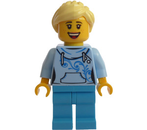 LEGO Femme dans Bright Lumière Bleu Pull-over Minifigurine