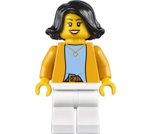 LEGO Woman in Bright Light Orange Jacket Minifigure