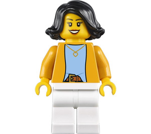 LEGO Woman im Bright Light Orange Jacket Minifigur