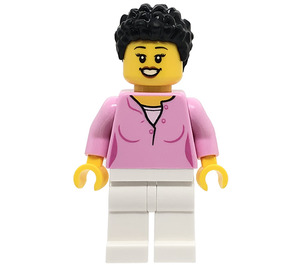 LEGO Woman in Bright Pink Shirt Minifigure | Brick Owl - LEGO Marketplace