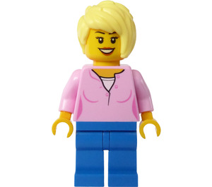 LEGO Woman in Bright Pink Shirt Minifigure