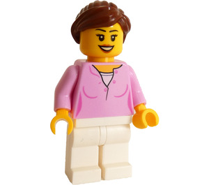 LEGO Woman in Bright Pink Sweater Minifigure