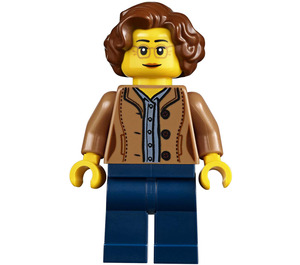 LEGO Woman in Dark Flesh Jacket minifiguur