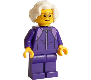 LEGO Nainen sisällä Dark Purppura Tracksuit jossa Lyhyet hiukset Minihahmo