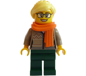 LEGO Woman im Dark Tan Sweater Minifigur