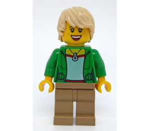 LEGO Woman dans Green Jacket Figurine