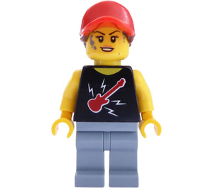 LEGO Vrouw in Guitar Tanktop Minifiguur