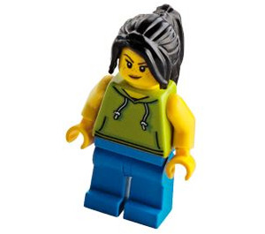 LEGO Kvinde i Lime Tanktop Minifigur