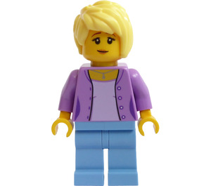 LEGO Mujer en Medium Lavanda Chaqueta Minifigura