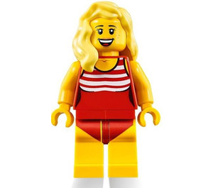 LEGO Woman im rot Swimsuit Minifigur