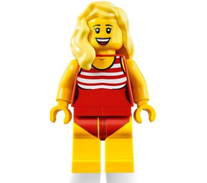 LEGO Frau im Rot Badeanzug Minifigur