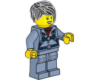 LEGO Woman in San Blauw Jumpsuit minifiguur
