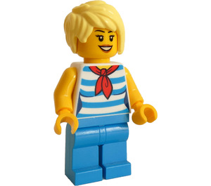 LEGO Femme dans Striped Chemise Minifigurine