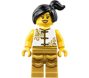LEGO Woman in Wit Chinese Top minifiguur