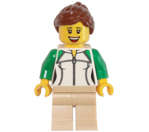 LEGO Kvinne i Hvit Jakke Minifigur