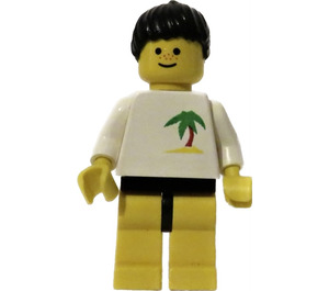 LEGO Woman in White Shirt with Palm Tree Minifigure