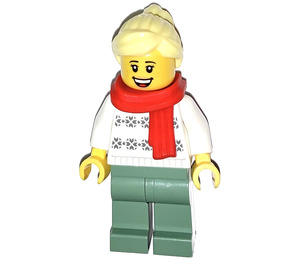 LEGO Žena v Bílá Svetr Minifigurka