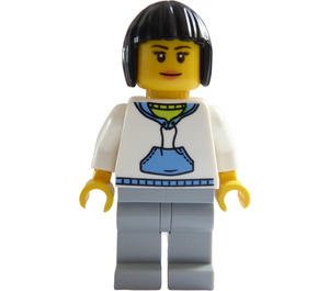 LEGO Kvinde i hvid Sweater Minifigur