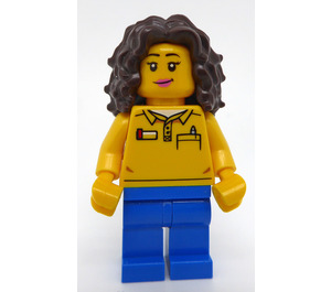 LEGO Woman im Gelb Shirt Minifigur