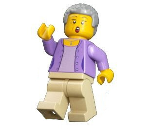 LEGO Frau (Lavendel Jacke mit Halskette) Minifigur