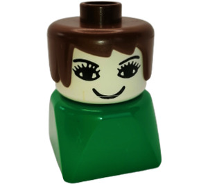 LEGO Vrouw aan Groen Basis Duplo-figuur