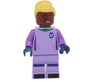 LEGO Woman - Purple Football Goalie Minifigur
