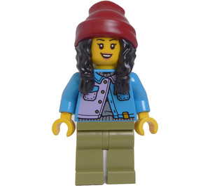 LEGO Vrouw met Beanie Hoed Minifiguur