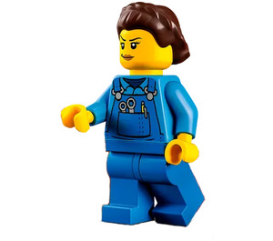 LEGO Woman met Blauw Mechanic Overalls minifiguur