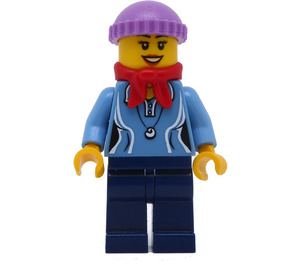 LEGO Mujer con Azul Camisa y Pañuelo Minifigura