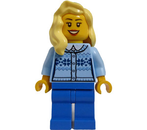 LEGO Kobieta z Bright Światło Żółty Włosy  Minifigurka