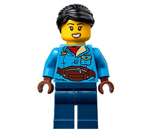 LEGO Woman mit Dark Azure Jacket Minifigur
