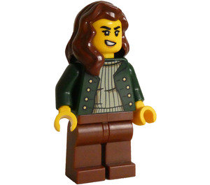 LEGO Woman with Dark Green Jacket Minifigure