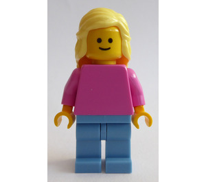 LEGO Woman with Dark Pink Shirt Minifigure