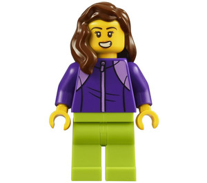 LEGO Woman with Dark Purple Jacket Minifigure