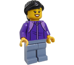 LEGO Woman mit Dark Purple Zipped Jacket