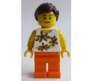 LEGO Woman mit Blume Shirt Minifigur