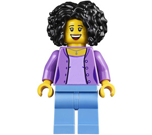 LEGO Woman with Lavender Jacket and Big Hair Minifigure