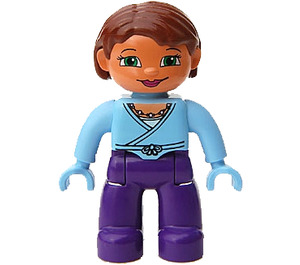 LEGO Woman with Light Blue Top Duplo Figure