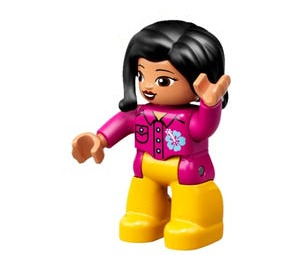 LEGO Woman with Magenta Shirt Duplo Figure